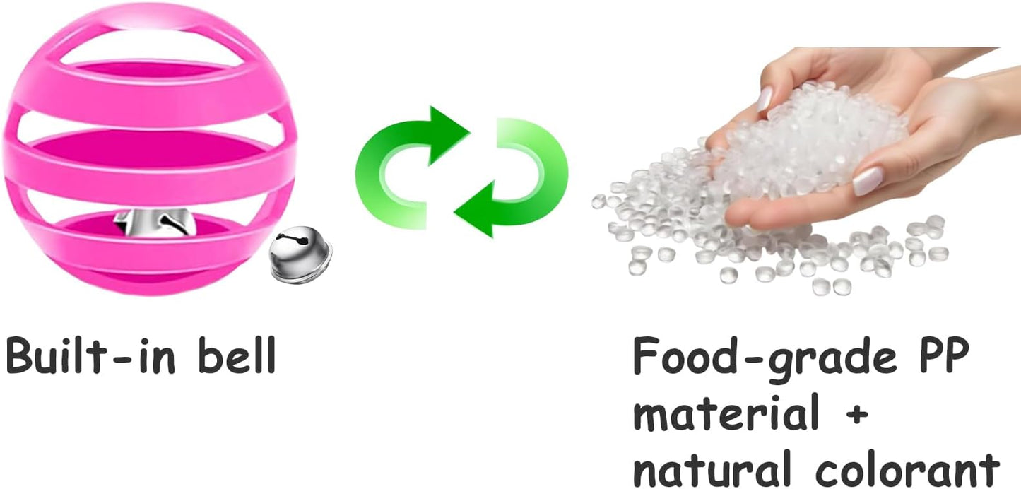 6-Pack Cat Toys for Indoor Cats, Playfully Content (1.5'', Basic Cat Toy Set)