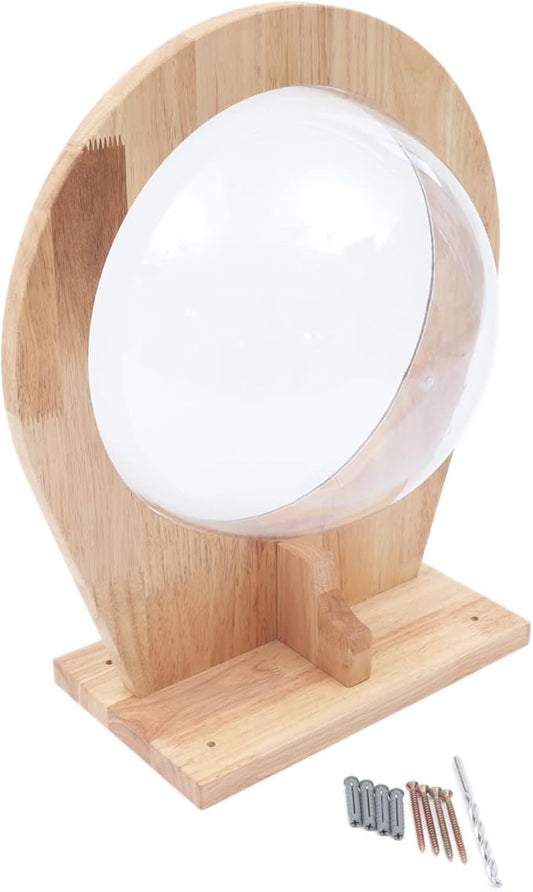 Wooden Cat Hammock, Clear Space Capsule Cat Bed, Wall-Mounted Kitten Walls Shelves Kitty Beds Small Pets Beds, Cats Toy Perch House for Sleeping, Playing, Climbing and Lounging