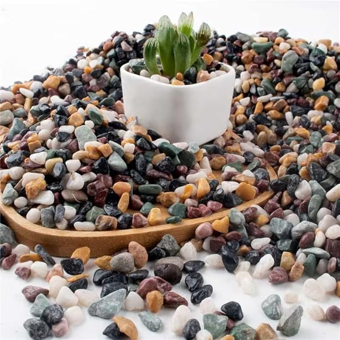 AVALUTION Aquarium Gravel for Plants -7lb Fish Tank Gravel for Succulent Cactus & Bonsai, 1/4Inch Decorative River Rocks Pebbles for Gardening, Flower Pots, Landscaping, Terrarium