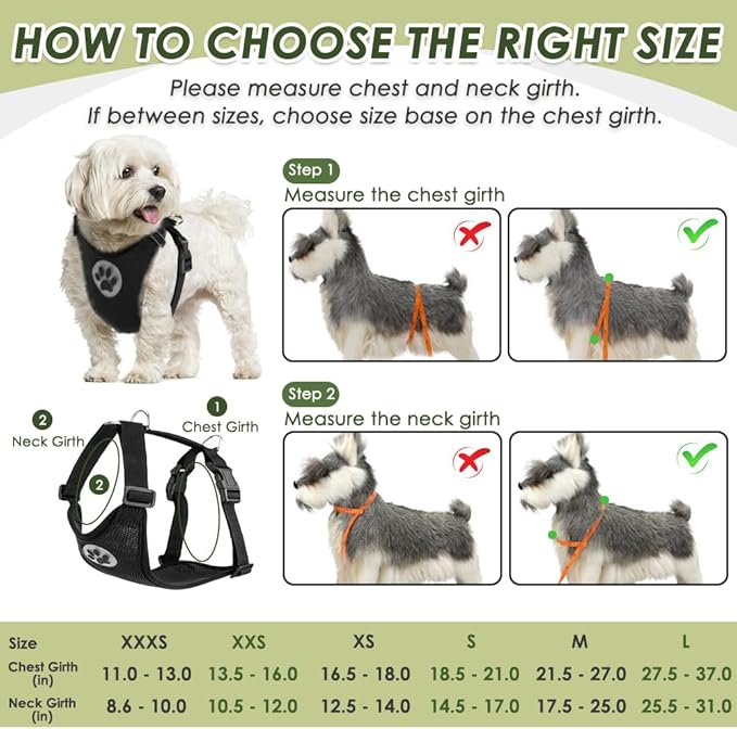 SlowTon Dog Seat Belt Harness for Car, Dog Car Harness Adjustable Mesh Breathable & Dog Seatbelt Safety Tether with Elastic Bungee for Small Medium Large Pets(Black, Single Clip, XXS)
