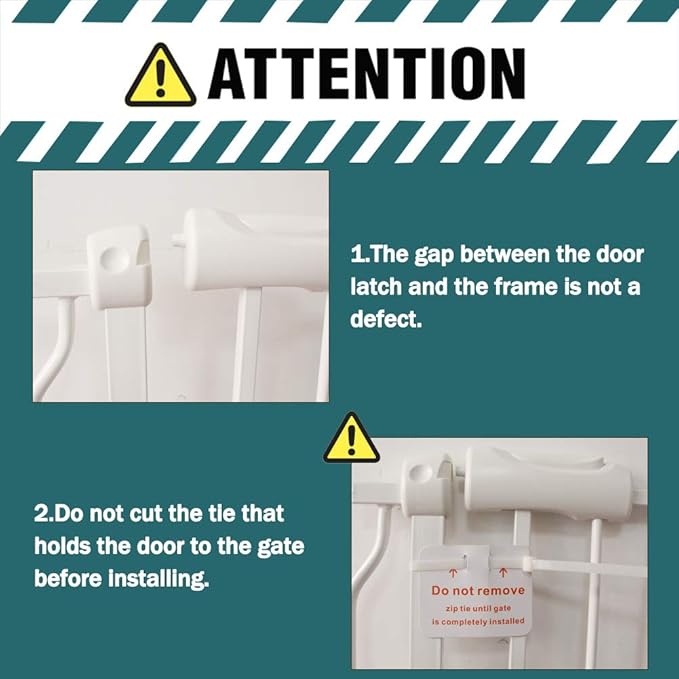 ALLAIBB Extra Wide Pressure Mounted Baby Gate Walk Through Child Kids Safety Toddler Tension White Long Large Pet Dog Gates with Extension for doorways Kitchen (62.20-71.26"/158-181cm, White)