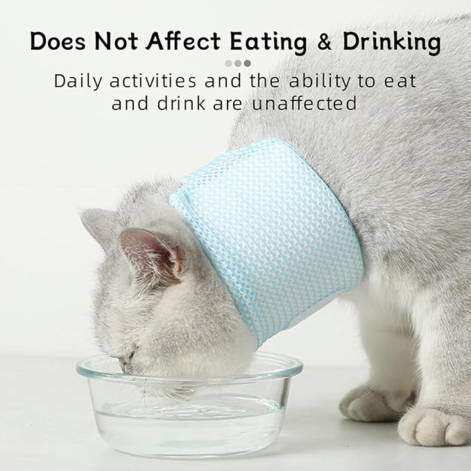 Cat Neck Brace Cover - Breathable & Adjustable Elizabethan Collar for Post-Surgery Recovery Anti-Scratch Anti-Lick Protection, Cervical Cone for Small Medium Large Dogs Puppies Kittens (X-Large,Pink)