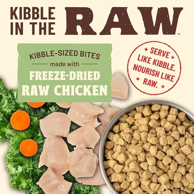 Primal Kibble in The Raw, Freeze Dried Cat Food, Chicken, Scoop & Serve, Made with Raw Protein, Whole Ingredient Nutrition, Crafted in The USA, Dry Cat Food, 64 Ounce (4 lb) Bag