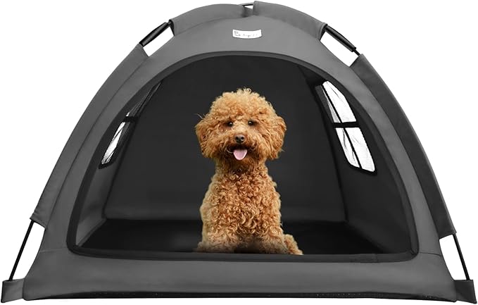 Cat and Dog Outdoor Waterproof Tent House - Indoor/Outdoor Cave Nest Bed for Small Dogs, Cats, Bunnies - Washable (Gray, Small)