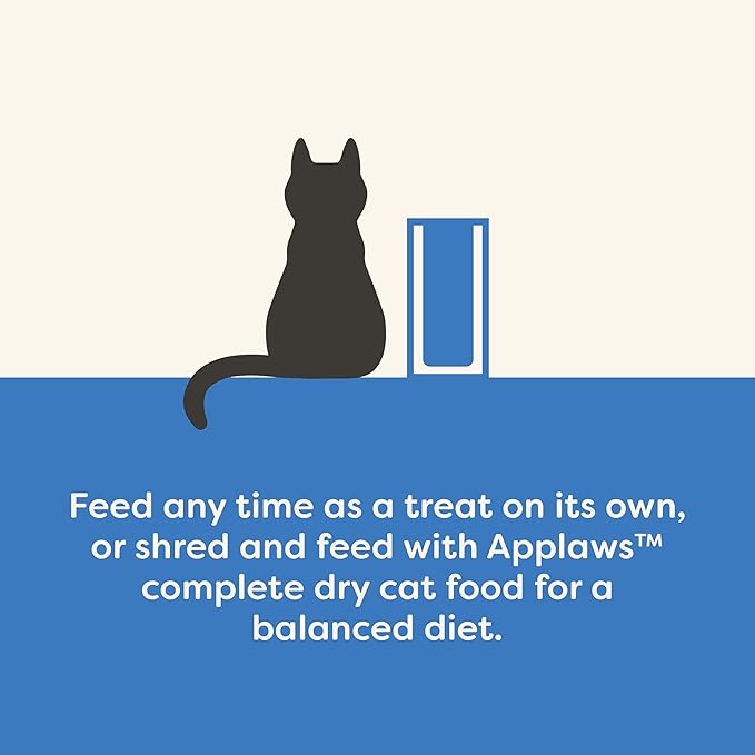 Applaws Natural Cat Treats, Grain-Free, High-Protein Whole Tuna Loins, Single-Ingredient Healthy Snack for Cats (12 x 1.06 oz Loins)