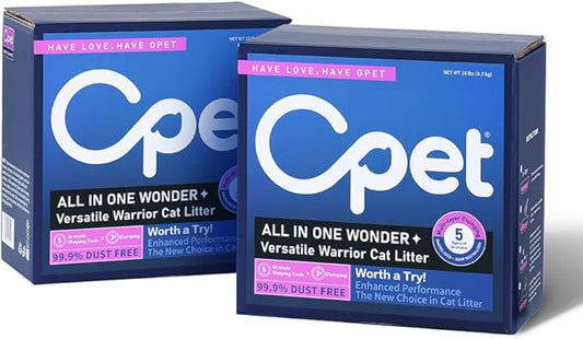 OPET Tofu Mixed Mixed Cat Litter - 36 LBS, Natural Sustainable Ingredients Quick Clumping Cat Litter, Flushable, Superior Odor Control, 99.9% Dust Free Kitty Litter (36 pounds, Fresh)