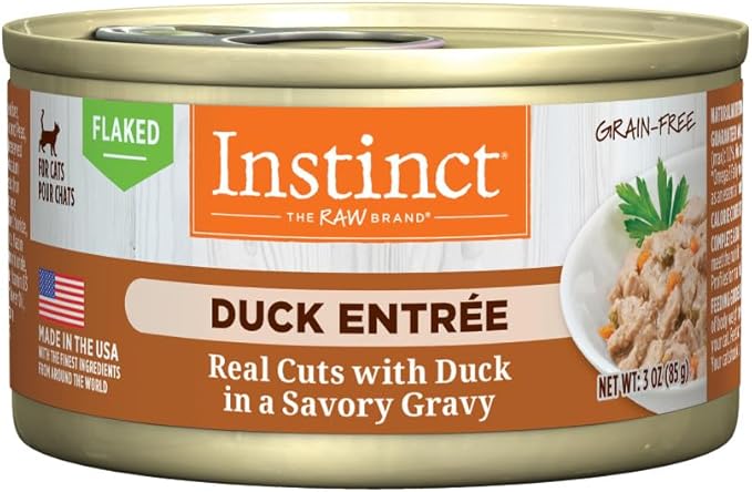 Instinct Flaked Entrée Wet Canned Cat Food - Duck, 3 oz. Cans (Pack of 24)