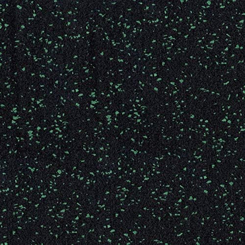 American Floor Mats 1/4in (7mm) Thick 10% Green 4' x 16' Heavy Duty Rubber Rolls, Protective Exercise Mats, Home Gym Rubber Flooring