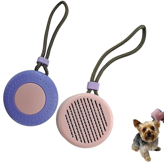 Self Cleaning Retractable Slicker Brush for Puppy and Cats, Grooming Tool with Hanging Rope, Fit for Yorkies, Pomeranians, Maltese, Shih Tzus, Toy Poodles and Maltipoos
