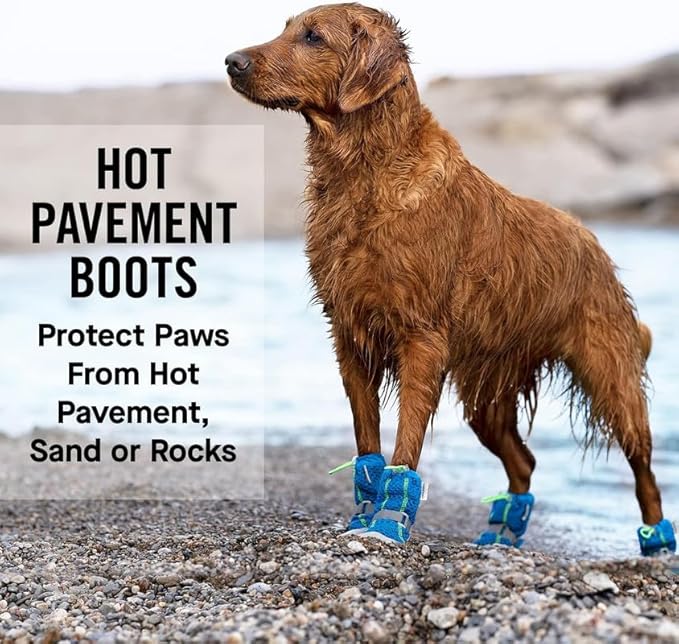 Canada Pooch Dog Boots for Hot Pavement - Dog Boots & Paw Protectors with Anti Slip Rubber | Water Friendly, Breathable Dog Shoes for Hot Days, Great for Dogs Neon Pink - Size 6