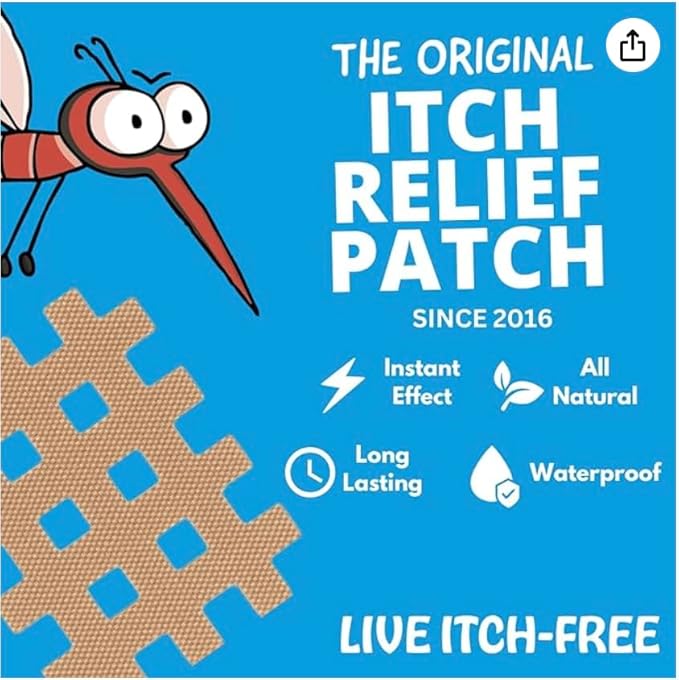 Moskinto, The Original Mosquito Itch Relief Patches for Kids & Adults, Bug Bite Patches Soothe Swelling & Itching Instantly, Anti Itch Bug Bite Relief, Suction Tool Alternative Travel Pack, 24 Count