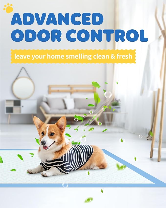 75-Pack XX-Large Puppy Pads - 38" x 28" Pee Pads for Dogs Potty Training with Leak-Proof Quick-Dry Design, 6-Layer Wee Wee Pads for Dogs, Blue