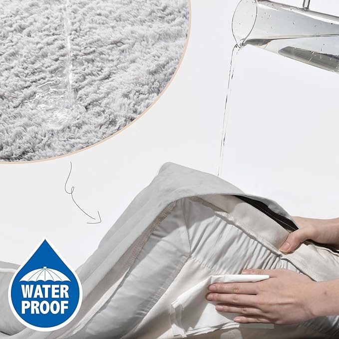 Comfort Expression Small Dog Beds Waterproof Orthopedic Foam Dog Sofa Beds for Small Dogs Comfy Pet Bed with Washable Removable Cover & Non-Slip Bottom(X-Small,Grey White)