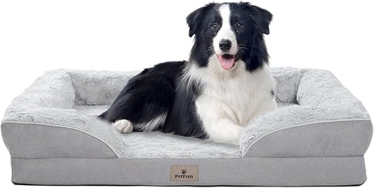 Orthopedic Dog Bed for Large Dogs - Big Washable Dog Sofa Beds Large, Supportive Foam Pet Couch Bed with Removable Washable Cover, Waterproof Lining and Nonskid Bottom