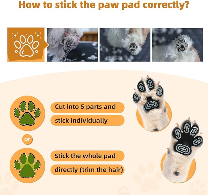 Anti-Slip Dog Paw Protector Pads for Senior Dogs, Dog Paw Adhesive Pads on Hardwood Floor,Senior Pets Essentials with Strong Traction,Puppy Grippers,12 Sets 48 pc M