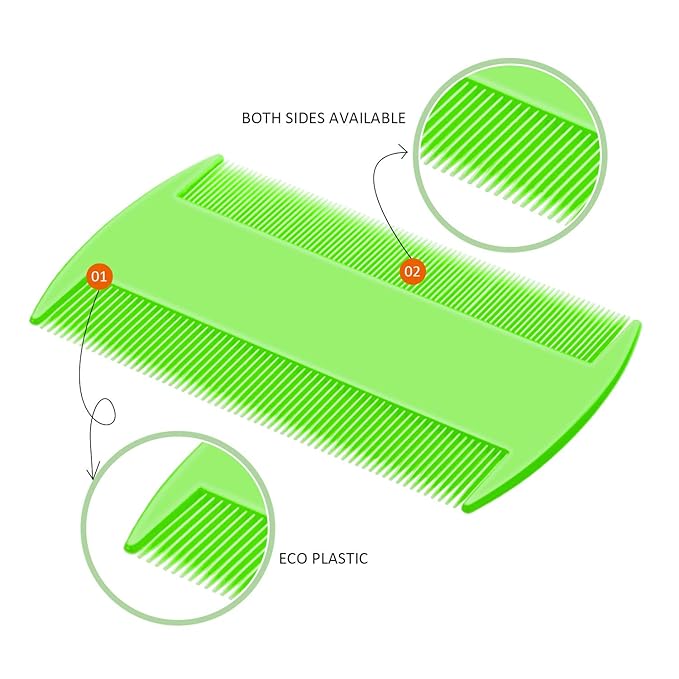 6 Pieces Pet Lice Combs Dog Grooming Flea Cat Tear Stain Comb for Removal Dandruff, Hair Stain, Nit(Pink, Green, Purple, Yellow)