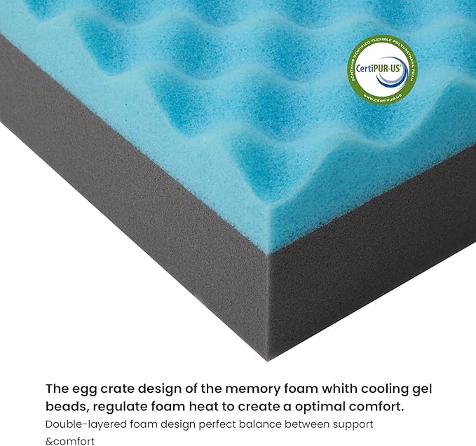 Cooling Dog Beds for Large Dogs, Orthopedic Memory Foam Dog Bed, Large Pet Beds with Washable Cover, Ideal for Arthritic Dogs Up to 65Lbs