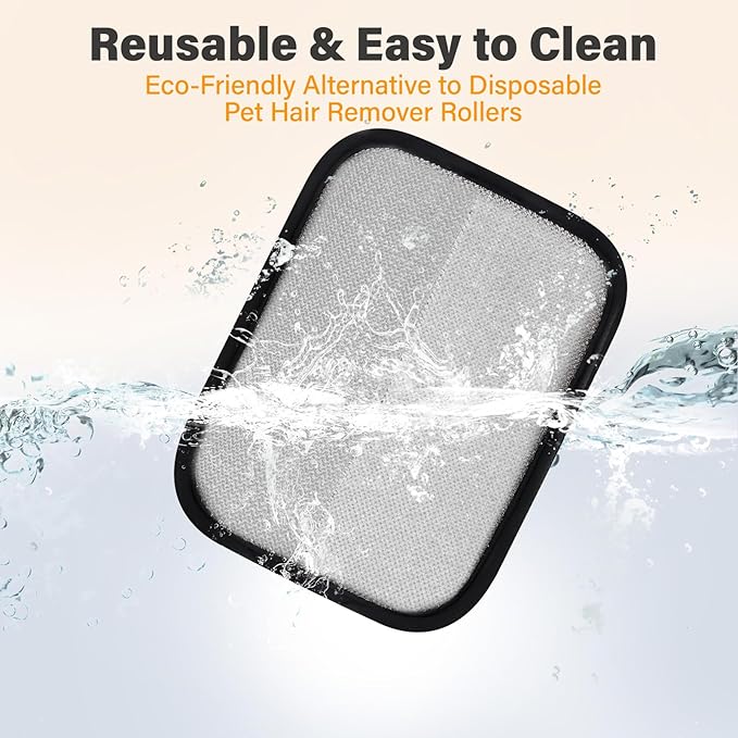 Upgraded Pet Hair Removal Glove - Reusable Electrostatic Fur Remover for Furniture, Clothes, Carpet & Car, Ideal for Dogs & Cats