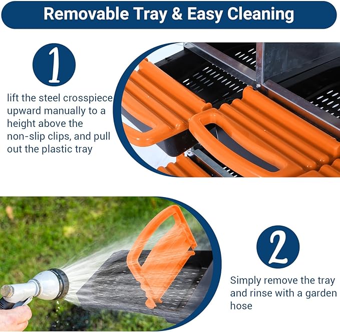 Chicken Nesting Box, 8 Hole 2 Layer Hen Nest Boxes with Legs, Roll Away Eggs Laying Boxes,Cleanable Pull Out Hen Roosting Boxes