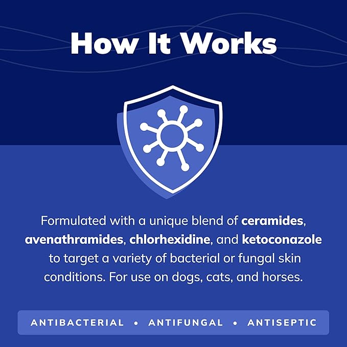 CeraSoothe CHX+KET Antiseptic Shampoo for Dogs, Cats, and Horses - 16oz