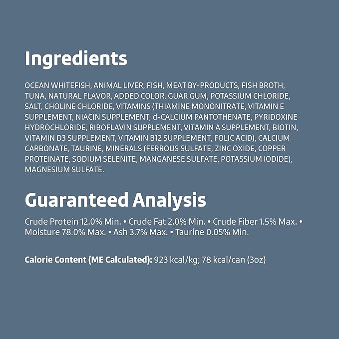 Amazon Brand - Wonder Bound Wet Cat Food, Pate, No Added Grain, (Whitefish & Tuna), 3 ounce (Pack of 24)