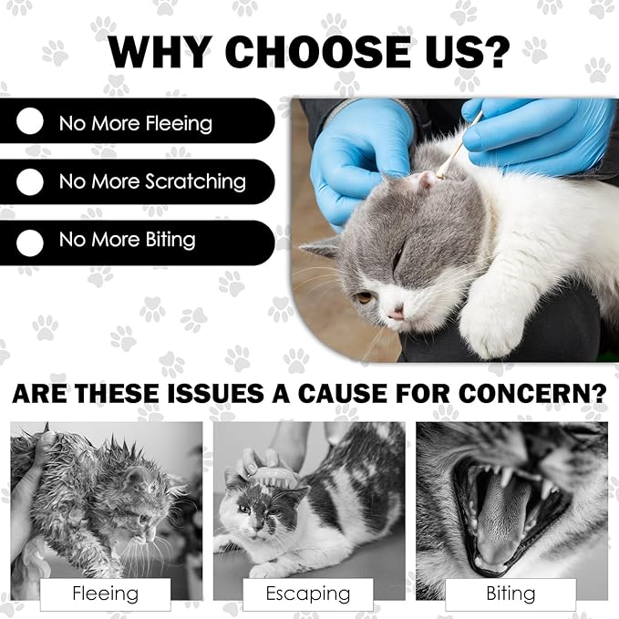 27.6"Cat Grooming Wrap, Self Adhesive Cat Wrap for Cutting Nails, Anti-Escape Calming Cat Swaddle Wrap for Medicine Ear Cleaning, Alpaca Anti-Scratch Cats Burrito Restraint Blanket, Practical Pet Tool