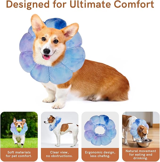 Cat Collar Soft, Adjustable Soft Protective Neck Cats Recovery Cone After Surgery