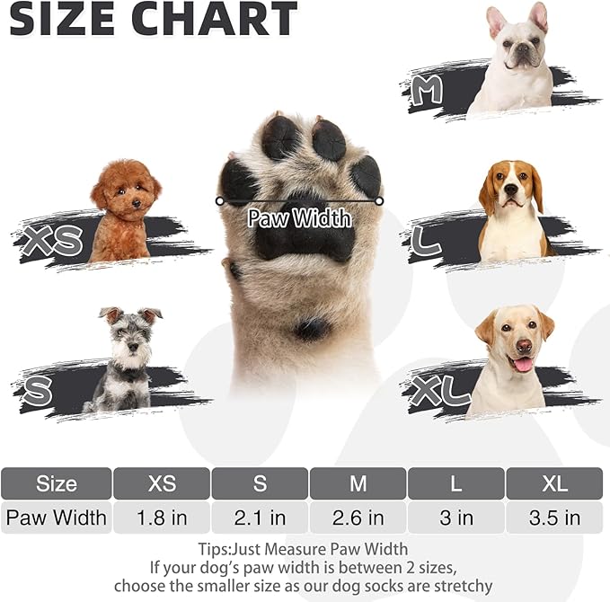 KOOLTAIL Dog Socks for Hot Pavement, Summer Breathable Dog Socks to Prevent Licking Paws, Non Slip Pet Boots & Paw Protectors for Hardwood Floor,Grippy Shoes for Small Medium Large Senior Dogs,Black L