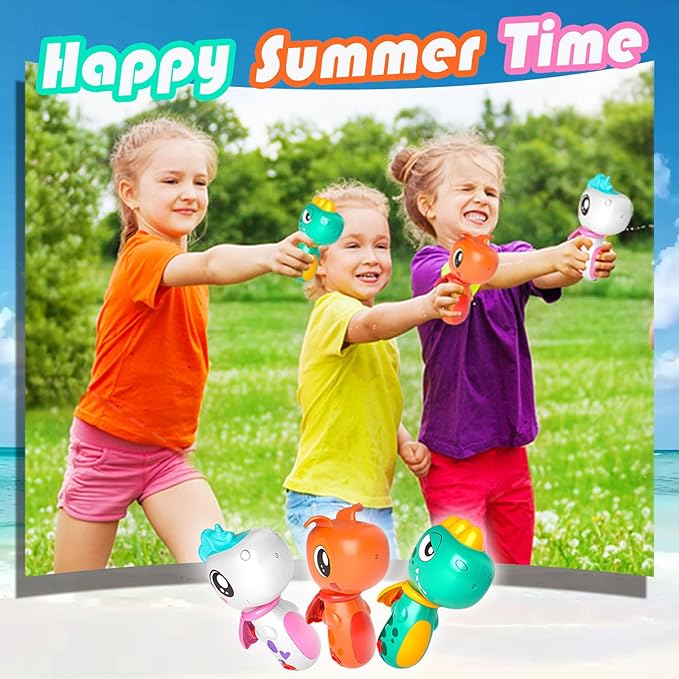 6 Pack Animal Water Gun for Kids, Mini Squirt Gun Water Blaster Soaker Toys, Dinosaur Dog Unicorn Shape Small Water Pistol Gun for Summer Outdoor Pool/Beach/Yard/Party Play