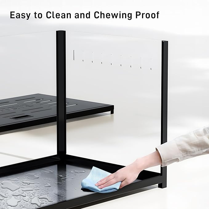 BUCATSTATE Hamster Cage Metal 2.0 - Small Animal Habitats Large Stackable with Top Access Easy Assemble 39.3L*19.7W*20.6H Inches Dwarf Syrian Hamster House for Guinea Pig, Gerbil (774sq inch Black)