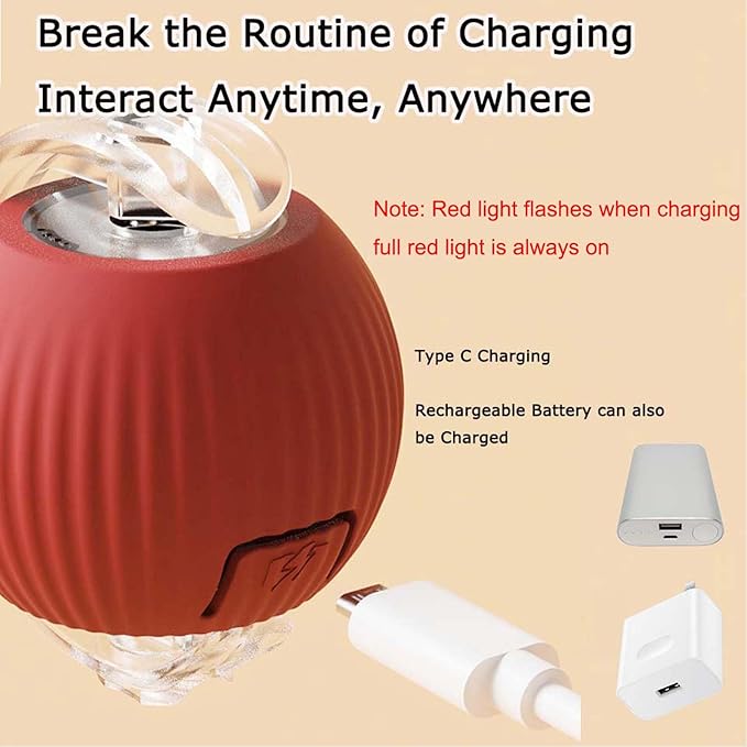 2 Packs Speed 2.0 Tail Interactive Cat Toys for Indoor Cats, Chirping & Motion Activate Cat Toy, Smart Kitten Rolling Ball Moving Ball Toys, Rechargeable Dog Cats Bal l for Enrichment Exercise