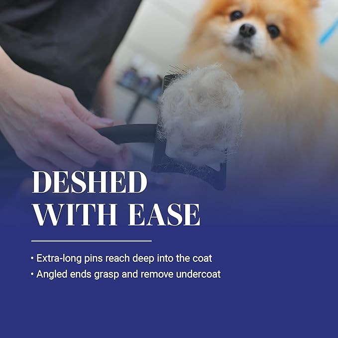 Chris Christensen Big K Dog Slicker Brush for Dogs (Goldendoodles, Labradoodles, Poodles), Groom Like a Professional, Fluff Detangle Style, Saves Time Energy, Black, Medium