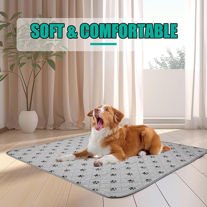 5 Pack Large 36"X41"Washable Pee Pads for Dogs Super Absorbent Dog Training Pads Non-Slip Waterproof Pet Training Pads Mats Whelping Pads for Dogs Cats Puppy