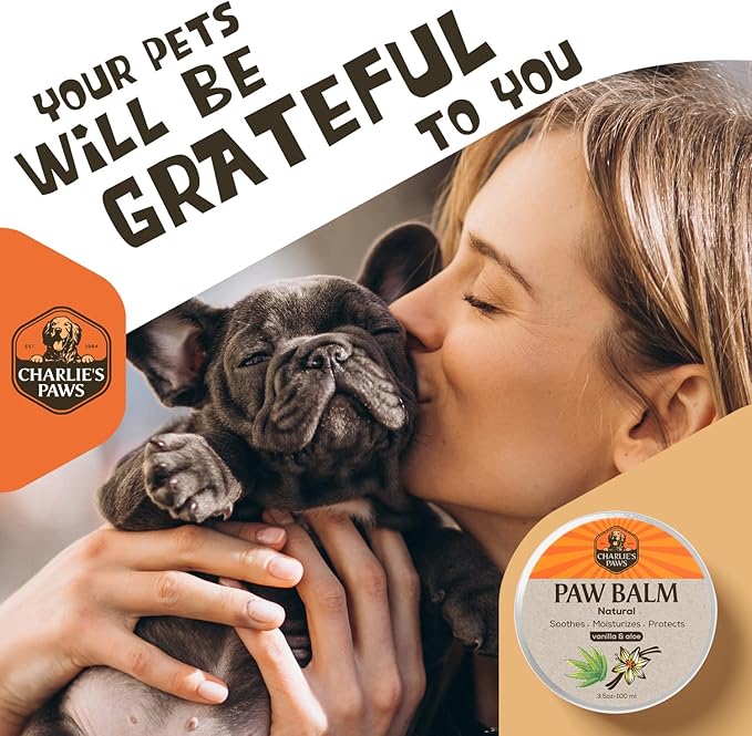 2 Pack Paw Balm 100% Natural Oil Aloe & Vanilla for Dog and Cat Paw Pad Balm Dog Nose Balm Paw Moisturizer Wax for Dog Pet Puppy Protect Dry Cracked Paw Foot Heals Restores Paw Elbows 3.5 Oz