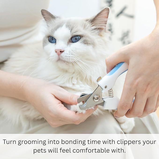 AIXINPET Dog & Cat Nail Clippers and Trimmers - with Free Nail File, Protective Guard to Avoid Over Cutting, Extra Sharp Blade - Suitable for Small to Large Dogs & Cats, Birds and Rabbits (Small)