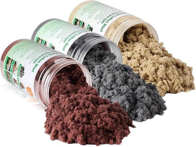 Cotton Wool for Aquascape- Gap Filler Cotton for Rocks & Wood | Aquarium Safe Bonding Material | Secure Adhesive Helper (Light Yellow(Dragon Stone Color))