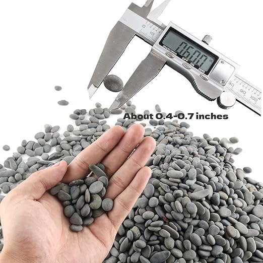 45lb River Rocks Pebbles for Plants & Succulents, Decorative Outdoor Landscaping Garden Rocks, Natural Small Mexican Beach Pebbles Aquarium Rocks Gravel for Fish Tanks Vase Yard Decor