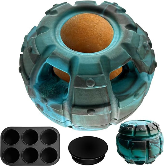 Yipetor Frozen Treat Dispensing Dog Toy - Large Chew Toy, Freezable Fillable Rubber, Reduces Anxiety, Easy to Clean, Interactive Puzzle (Large)