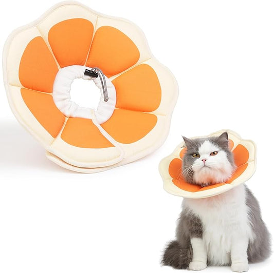Cat Cone Collar Soft, Waterproof Cat Recovery Collar After Surgery, Adjustable Pet Donut Collar, Safety Elizabethan Collar to Prevent Licking Wounds for Kittens, Pet Cone Alternative