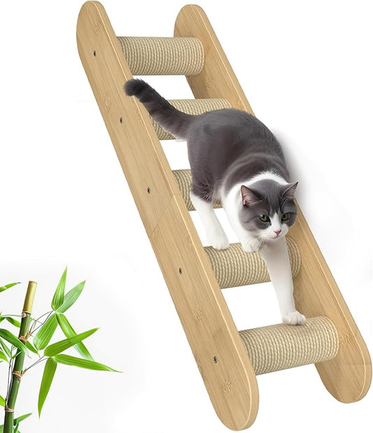 Wall-Mounted Cat Furniture for Climbing - Indoor Wooden Floating Shelves, Perches, Hammock, Bed, Bridges, and Walkways