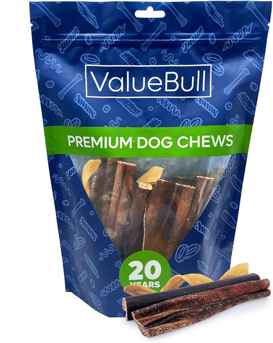 ValueBull Collagen Sticks for Dogs, Varied Shape & Size Chews, Natural Long-Lasting Dog Treats, 1 Pound - Supports Joints, Skin & Coat with Chondroitin & Glucosamine