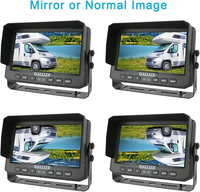 7" 1080P AHD Wired Reverse Rear View Backup Camera System, Waterproof Rearview Reverse Camera 130 Degree Wide Angle Night Vision 4 PIN Cam System for Tractor/Truck/Excavator/Caravan/Skid Steer/RV