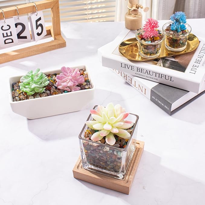 Colorful Agate Crushed Stone Crystal Chips Bulk Irregular Shaped Aquarium Decor Rocks Gravel Pebbles Stones Polished Tumbled for Crafts|Fish Turtle Tank|Home Decoration - 0.88 Lbs