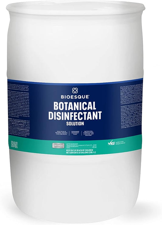 Bioesque Botanical Disinfectant Solution, Heavy Duty Broad-Spectrum Disinfectant, Kills 99.9% of Bacteria, Viruses*, Fungi, & Molds, 55 Gallon (Pack of 1)