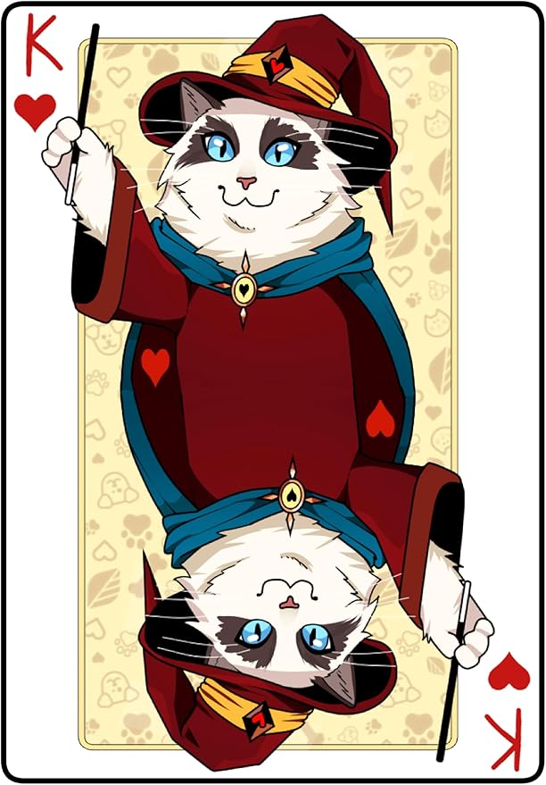 Cat Playing Cards Themed Deck for Adults - Collectible Card Games for Teens, Women and Men - Card Games For Adults on Family Game Night - 54 Cards for Solitaire or Poker - Fun Gifts for Cat Lovers