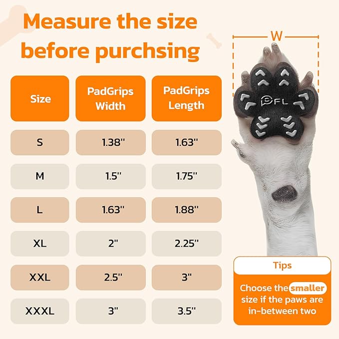 Anti Slip Dog Paw Protector Pads for Senior Dogs, Paw Pads for Dogs Traction, Disposable Self Adhesive Paw Grips for Old Dog on Slippery Hardwood Floor, Black 12 Sets (48pcs) XXL (61-80lbs)