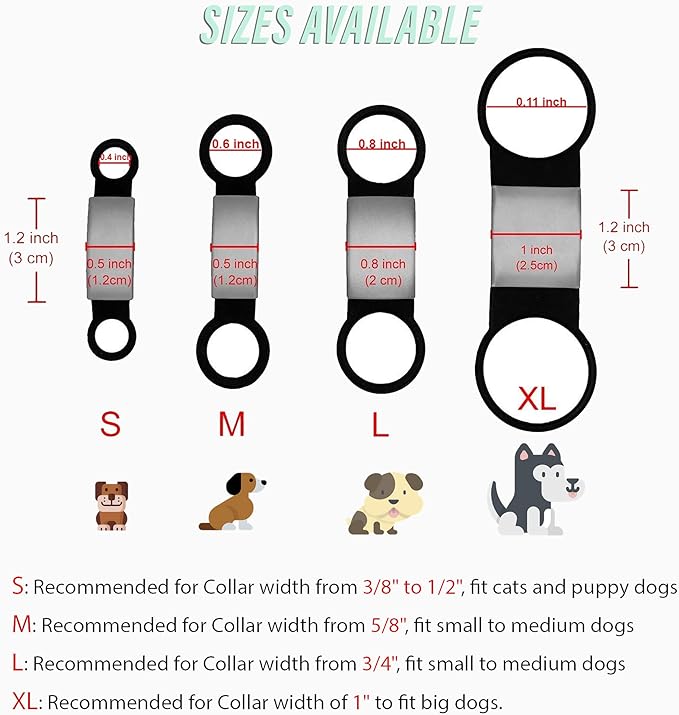 Custom Personalized Dog & Cat ID Tags - Engraved Dog Name, Silent Slide On - Small, Medium, Large Sizes