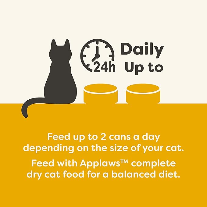 Applaws Natural Wet Cat Food in Broth, Limited Ingredient Canned Wet Cat Food, No Additives, Made with Natural Ingredients, Chicken Breast & Liver in Broth (24 x 2.47oz Cans)