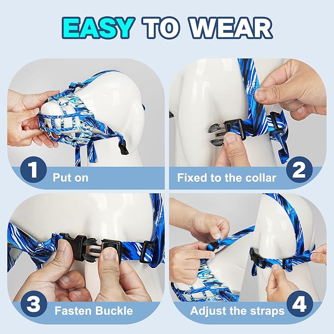 Basket Muzzle to Prevent Biting, Dog Muzzle for Large Medium Small Dogs Allows Panting Drinking Anti Chewing, Perfect for Grooming Trimming Training and Aggressive Reactive Dogs (Blue, Size 6)