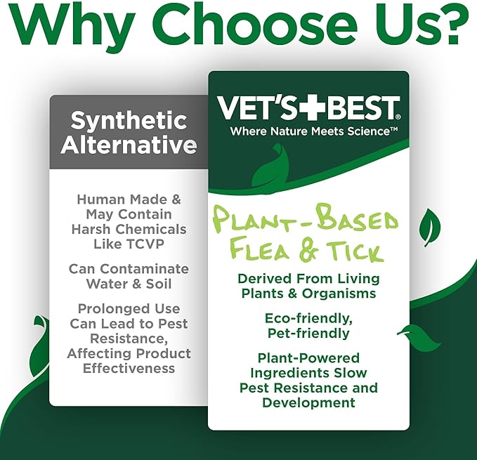 Vet’s Best Flea & Tick Home Spray for Cats – Plant-Based Flea and Tick Treatment with Cotton Spice Scent – Gentle Flea Mist for Indoor Use – Made in USA Natural Cat Flea Control – 32 oz